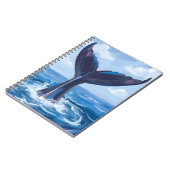 Whale Watching | Blue Ocean Watercolor Notitieboek (Linkerzijde)