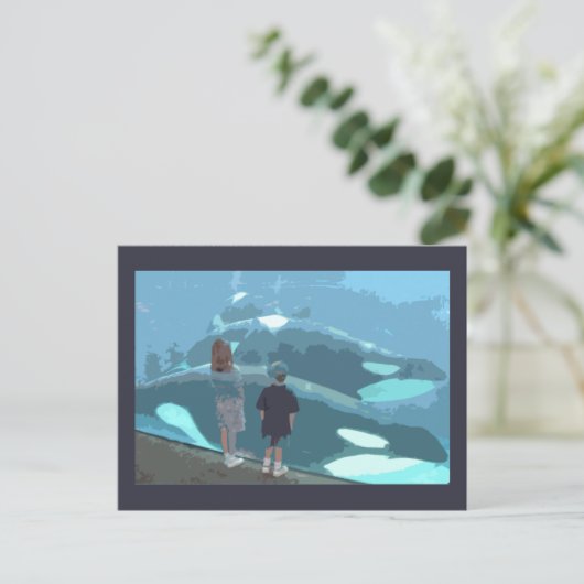 Whale Watching Briefkaart (Staand voorkant)