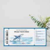 Whale Watching Gift Certificate Kaart (Staand voorkant)