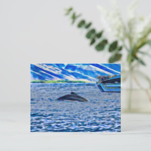 Whale Watching in Hawaii van Maui Briefkaart (Staand voorkant)