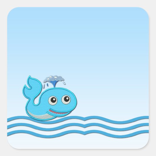 Whale Waves Sticker (Voorkant)