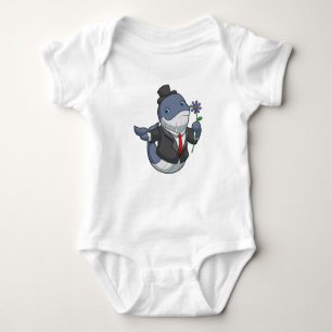 Whale Wedding Groom Romper