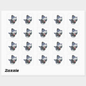Whale Wedding Groom Vierkante Sticker (Vel)