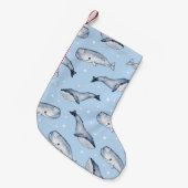 Whale Wonders: Waterverf Starry Sky Kleine Kerstsok (Voorkant (Hangend))