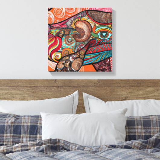 Whale Wow Canvas Afdruk (Insitu (Slaapkamer))