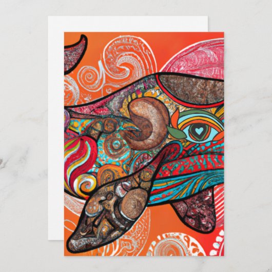 Whale Wow Feestdagenkaart (Voorkant / Achterkant)