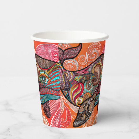 Whale Wow Papieren Bekers (Achterkant)