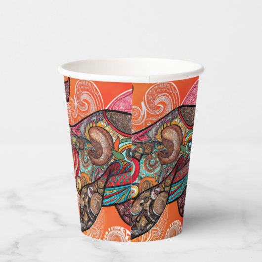 Whale Wow Papieren Bekers (Rechts)