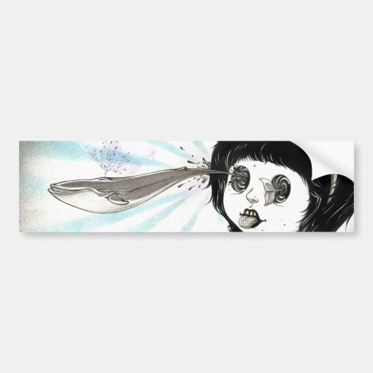 "Whale" Yan Wei | 闫 威 Bumpersticker (Voorkant)