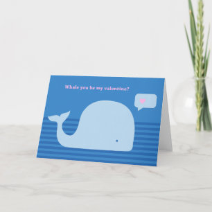"Whale you be my Valentijn" Wenskaart Feestdagen Kaart