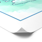 Whale You Wash Your Hands Kids Bathroom Wall Art Poster (Hoek)