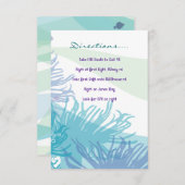 Whale & Zee Life Bat Bar Mitzvah Direction Card Informatiekaartje (Voorkant / Achterkant)