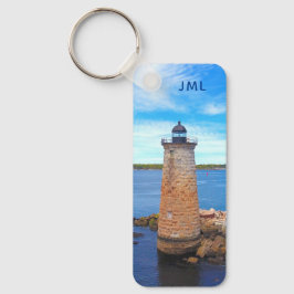 Whaleback Custom Photo Ocean Lighthouse Sleutelhanger
