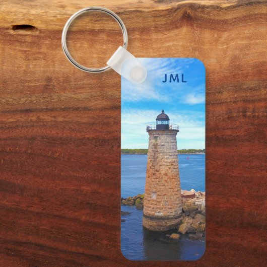 Whaleback Custom Photo Ocean Lighthouse Sleutelhanger (Voorkant)