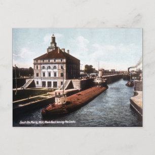 Whaleback in de Sault - Vintage Briefkaart