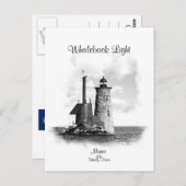 Whaleback Light - Maine Briefkaart (Voorkant / Achterkant)