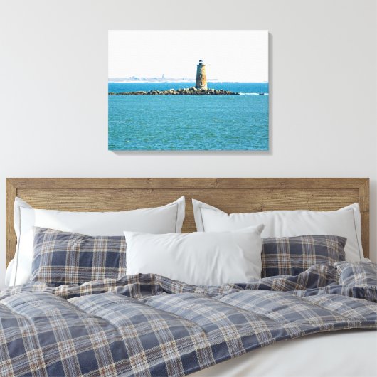 Whaleback Lighthouse Canvas Afdruk (Insitu (Slaapkamer))