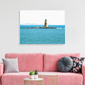 Whaleback Lighthouse Canvas Afdruk (Insitu (Woonkamer))