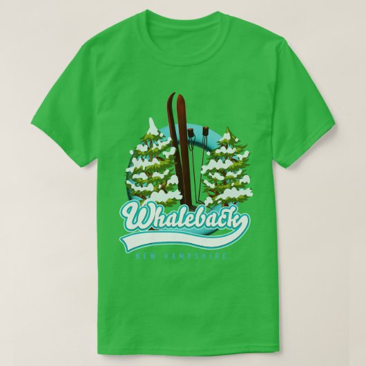 Whaleback New Hampshire retro ski T-shirt (Design voorkant)