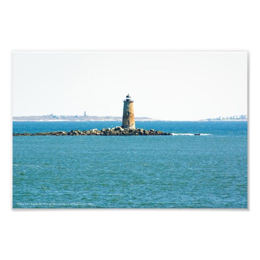 Whaleback Vuurtoren Foto Vergroting Afdruk (Voorkant)