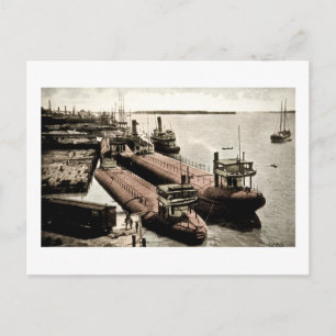 Whalebacks op Belle Isle, Michigan Briefkaart