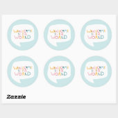 Whalecome naar de wereld Welkom Baby Ronde Sticker (Vel)