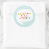 Whalecome naar de wereld Welkom Baby Ronde Sticker (Tas)