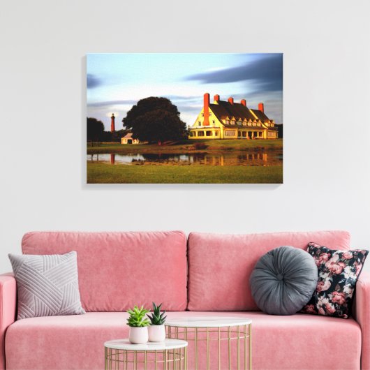 Whalehead Light Canvas Afdruk (Insitu (Woonkamer))