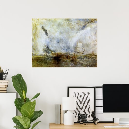 Whalers van Joseph Mallord Turner Poster (Thuiskantoor)