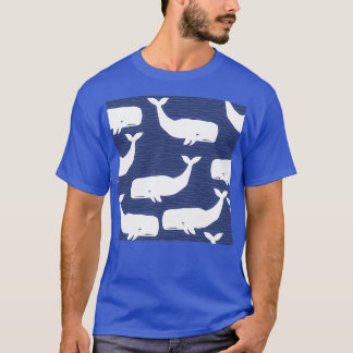Whales Blue en White Whale T-shirt