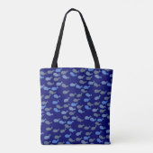 Whales Blue Tote Bag (Achterkant)