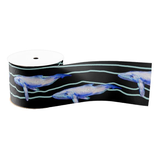 Whales Happy fish Grosgrain Lint (Spoel)