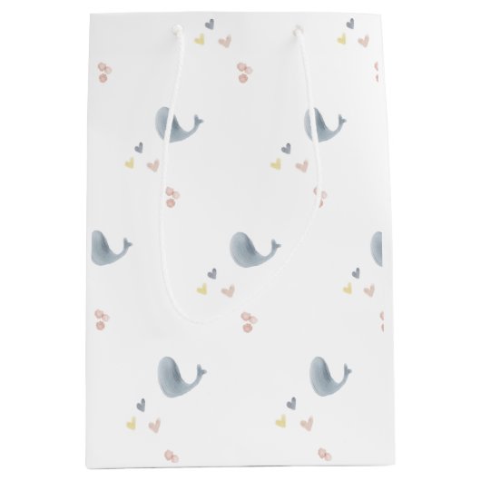 Whales & Hearts Gift Bag Medium Cadeauzakje (Voorkant)