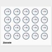 Whales Meisje Baby shower Dank u Favor Ronde Sticker (Vel)