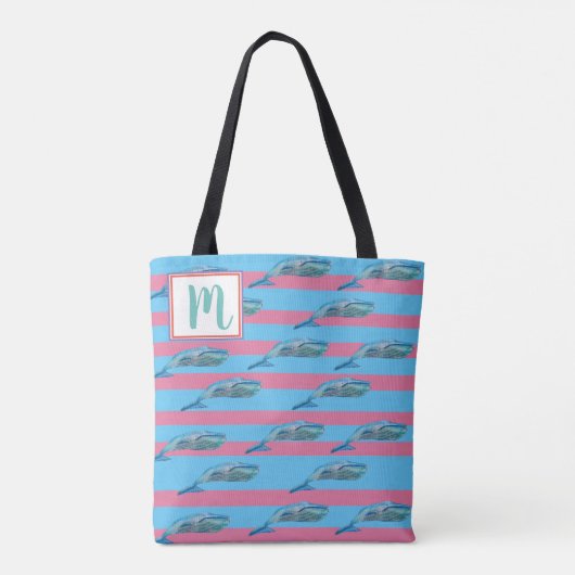 Whales Monogram Tote Bag (Achterkant)