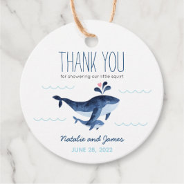 Whales Nautical under the Zee Baby shower Cadeft L Bedankjes Labels