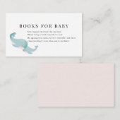 Whales Pink Baby shower Book Request Informatiekaartje (Voorkant / Achterkant)