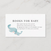 Whales Pink Baby shower Book Request Informatiekaartje (Voorkant)