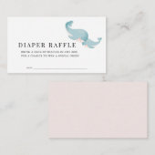 Whales Pink Baby shower Luier Raffle Ticket Informatiekaartje (Voorkant / Achterkant)