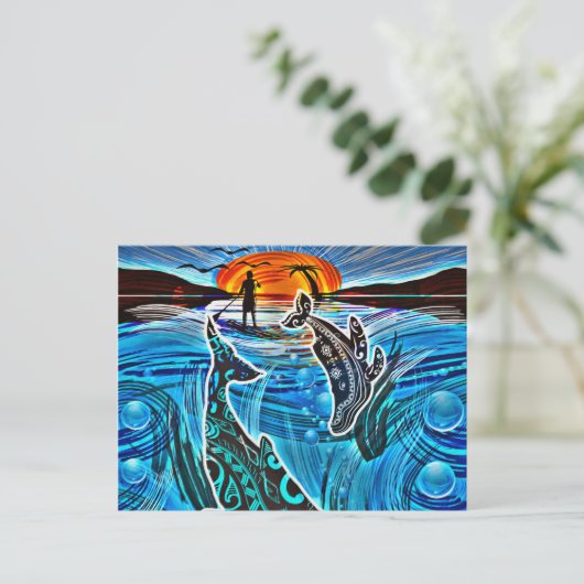 Whales Tale Briefkaart (Staand voorkant)