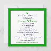 Whales Tale & Wavy Green & Navy Invitation Kaart (Achterkant)