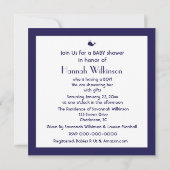 Whales Tale & Wavy Navy Invitation Kaart (Achterkant)