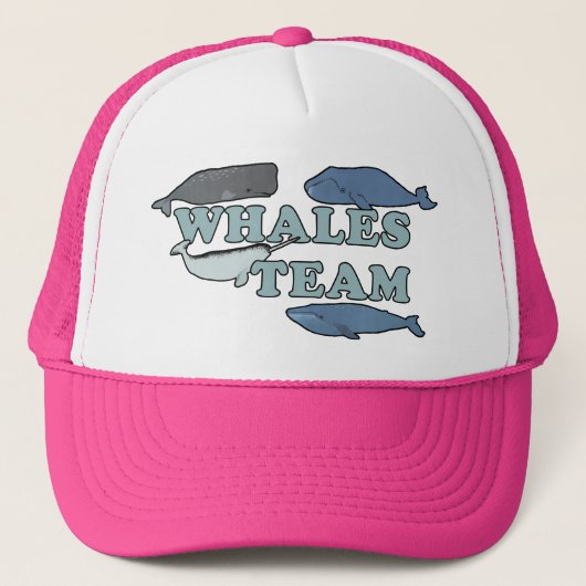 Whales Team Environmental Whale Lover Pink Trucker Pet (Voorkant)