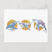 Whales Trio Fly Float en Dream A Briefkaart (Voorkant)