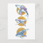 Whales Trio Fly Float en Dream B Briefkaart (Voorkant)