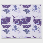 Whales, Turtles & Octopus Cadeaupapier (Vlak)