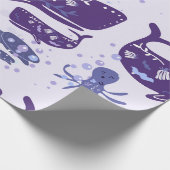 Whales, Turtles & Octopus Cadeaupapier (Hoek)