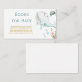 Whales Under the Sea Books for Baby Shower Informatiekaartje (Voorkant / Achterkant)