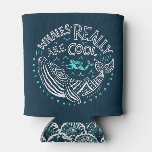 WHALES ZIJN ECHT KOOL Kuststrand Koelbox Blikjeskoeler (Achterkant)