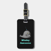 Whaley Awesome Funny Whale Pun Design Bagagelabel (Voorkant verticaal)